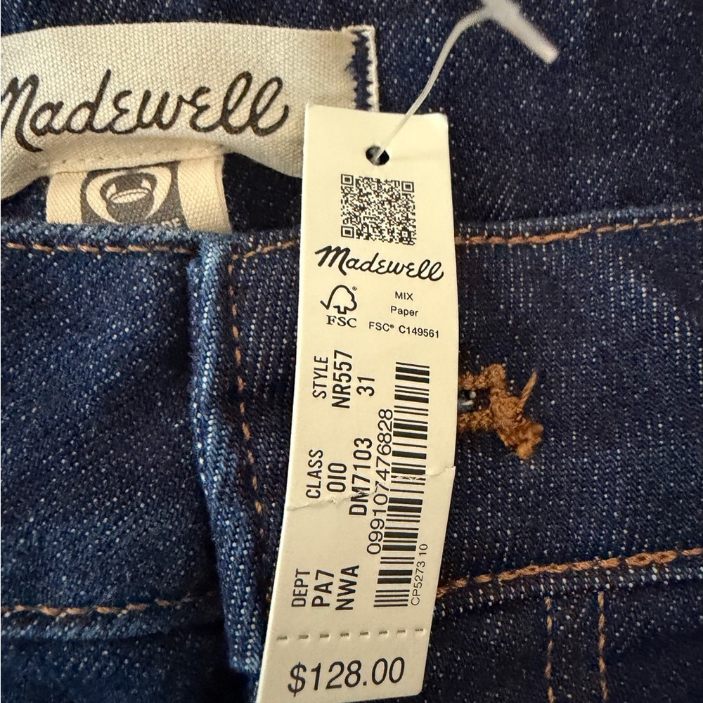 NWT Madewell The Curvy '90s Straight Jean Dark Wash 31 - Picture 8 of 9